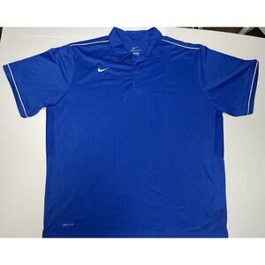 Men's Nike 3XL Polo Dri-Fit Blue and white Polo Size 3XL